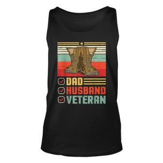 Vintage Boot Happy Veteran Day Father Dad Husband Veteran Unisex Tank Top - Seseable