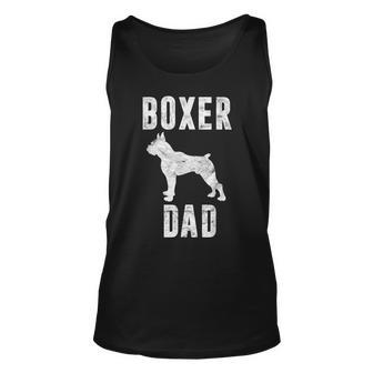 Vintage Boxer Dad Gift Dog Daddy Boxer Father Unisex Tank Top - Seseable