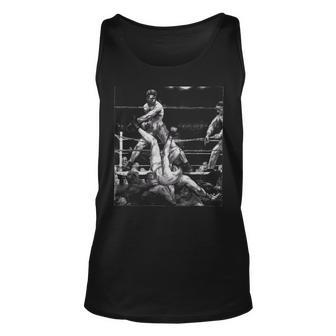 Vintage Boxer Gift Boxing Gloves Boxing Coach Unisex Tank Top - Seseable