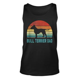 Vintage Bull Terrier Dad - Dog Lover Unisex Tank Top - Seseable