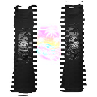 Vintage Car Retro Vaporwave Unisex Tank Top | Mazezy