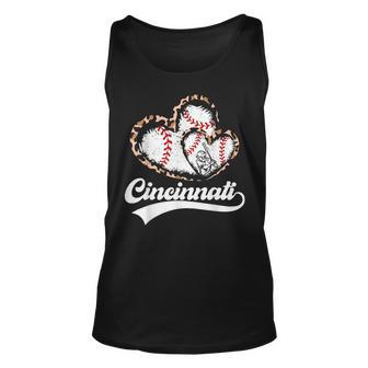 Vintage Cincinnati City Baseball Lover Baseball Fans Unisex Tank Top | Mazezy