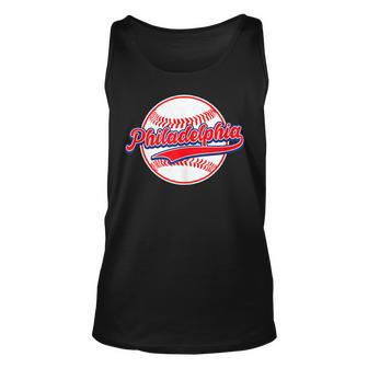 Vintage Distressed Philly Baseball Lovers Philly Fathers Day Unisex Tank Top - Thegiftio UK