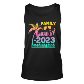 Vintage Family Trip Summer Vacation Beach 2023 Unisex Tank Top - Seseable