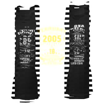 Vintage February 2005 18Th Birthday Gifts 18 Year Old Men Unisex Tank Top - Thegiftio