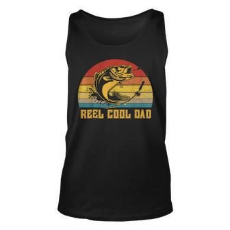 Vintage Fishing Reel Cool Dad Funny Fathers Day Unisex Tank Top - Seseable