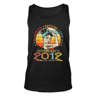 Vintage Legendary Awesome Epic Since February 2012 Birthday Unisex Tank Top - Seseable