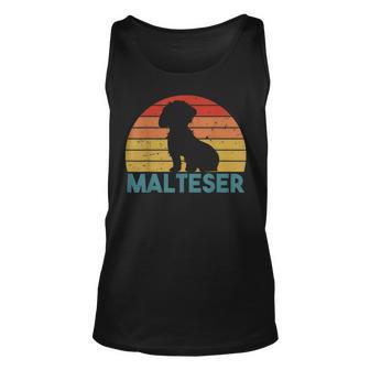 Vintage Malteser Hunde Hunderasse Hundeliebhaber Hund Tank Top - Seseable