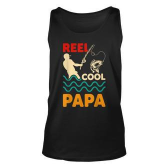Vintage Reel Cool Papa Fishing Fathers Day Unisex Tank Top - Thegiftio UK