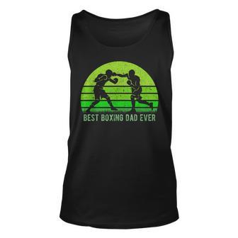 Vintage Retro Best Boxing Dad Ever DadFathers Day Tank Top | Mazezy