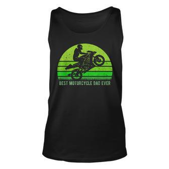 Vintage Retro Best Motorcycle Dirt Bike Dad Ever Fathers Day Tank Top | Mazezy