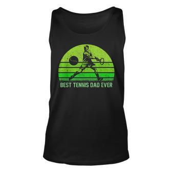 Vintage Retro Best Tennis Dad Ever Fathers Day Tank Top | Mazezy