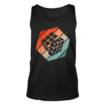 Vintage Retro Competitive Puzzles Cube Love Speed Cubing Unisex Tank Top - Seseable