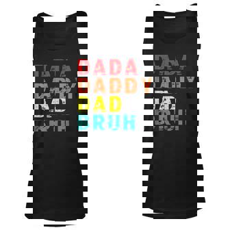 Vintage Retro Dada Daddy Dad Bruh Fathers Day Unisex Tank Top - Seseable
