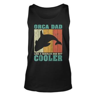 Vintage Retro Orca Dad Like A Regular Dad Father’S Day Raglan Baseball Tee Tank Top | Mazezy
