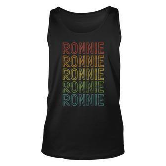 Vintage Ronnie Cool Name Birthday Gift Unisex Tank Top - Seseable