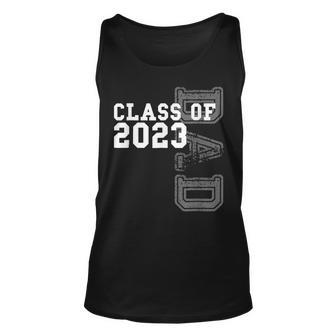 Vintage Senior 2023 Class Grad Proud Dad Class Of 2023 Unisex Tank Top | Mazezy