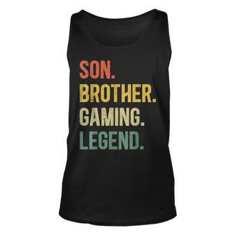 Vintage Sohn Bruder Gaming Legende Retro Video Gamer Boy Geek Tank Top - Seseable