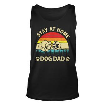 Vintage Stay At Home Dog Dad Retro Dog Lovers Fathers Day Unisex Tank Top - Seseable