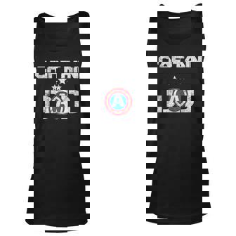 Vintage Style Captain Dad Superhero Novelty Fun Fathers Day Unisex Tank Top - Thegiftio