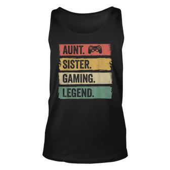 Vintage Tante Siter Gaming Legende Retro Video Gamer Tante Tank Top - Seseable