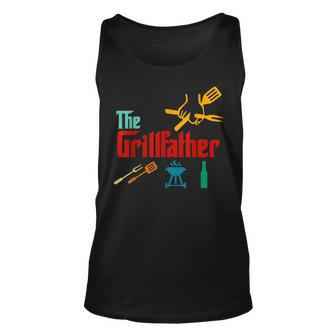 Vintage The Grill Father Chef Bbq Grill Lover Fathers Day Unisex Tank Top - Thegiftio UK
