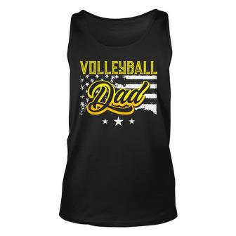 Volleyball Dad American Flag Unisex Tank Top | Mazezy CA