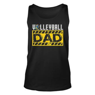 Volleyball Dad For Men Fathers Day Birthday Coach Gift Unisex Tank Top - Seseable