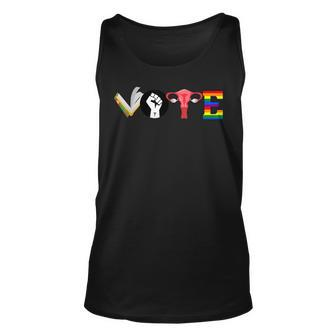Vote Banned Books Reproductive Rights Blm Political Activism Unisex Tank Top - Thegiftio UK