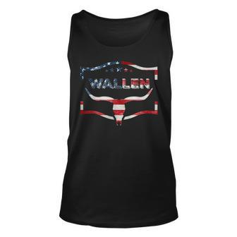 Wallen American Flag 4Th July Patriotic Wallen Western Unisex Tank Top | Mazezy