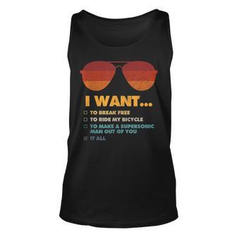 I Want To Ride My Bicycle I Sonnenbrillen Tank Top - Seseable