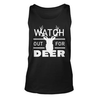 Watch Out For Deer Funny Wisconsin Unisex Tank Top | Mazezy