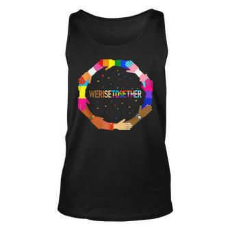 We Rise Together Black Lgbt Support Lgbtq Gay Pride Month Unisex Tank Top - Thegiftio UK