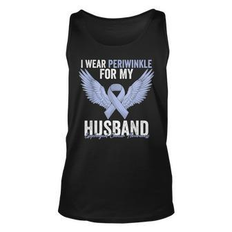 I Wear Periwinkle For My Husband Esophageal Cancer Awareness Tank Top | Mazezy