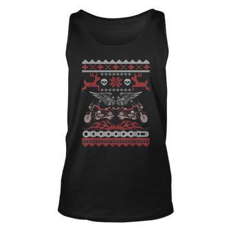 Weihnachten Motorrad Geschenk Biker Hässliche Weihnachten Tank Top - Seseable