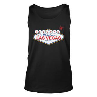 Welcome To Las Vegas Novelty Souvenir Sign Vacation T Unisex Tank Top | Mazezy