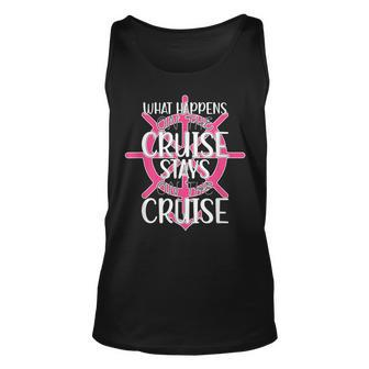 What Happens On The Cruise Stays On The Cruise Trip 2023 Unisex Tank Top | Mazezy