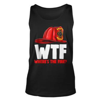 Wheres The Fire Chief Fire Fighters Love Unisex Tank Top - Seseable