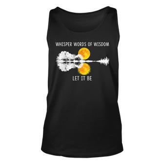 Whisper Words Of Wisdom Let-It Be Guitar Lake Shadow Unisex Tank Top - Seseable