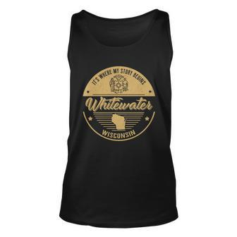 Whitewater Wisconsin Its Where My Story Begins Unisex Tank Top - Seseable