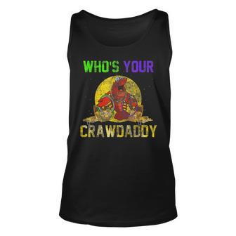 Whos Your Crawdaddy Crawfish Jester Hat Mardi Beads V4 Unisex Tank Top - Seseable