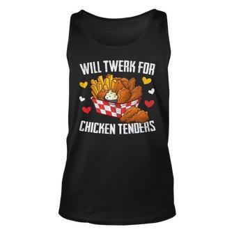 Will Twerk For Chicken Tenders Funny Fried Chicken Lover Unisex Tank Top - Seseable