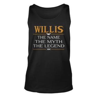 Willis Legend Name Willis - Men Women Tank Top Graphic Print Unisex - Thegiftio UK