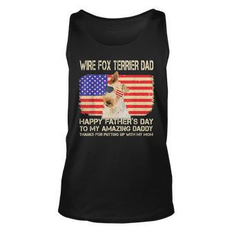 Wire Fox Terrier Dad Happy Fathers Day To My Amazing Daddy Unisex Tank Top - Thegiftio UK