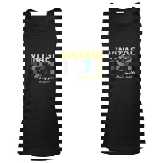 Women Vintage 1971 Original Parts Men Women Tank Top Graphic Print Unisex - Thegiftio UK