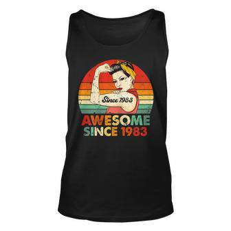 Womens 40Th Birthday Gifts Women 40 Year Old Awesome Since 1983 Unisex Tank Top - Thegiftio UK