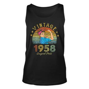 Womens 65 Year Old Awesome Since 1958 65Th Birthday Gifts Women Unisex Tank Top - Seseable