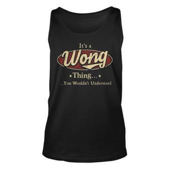 Wong Personalized Name Gifts Name Print S With Name Wong Unisex Tank Top - Seseable