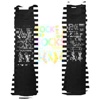 World Down Syndrome Awareness Day Rock Your Socks Unisex Tank Top | Mazezy