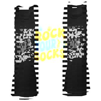 World Down Syndrome Day T Rock Your Socks Groovy Unisex Tank Top | Mazezy